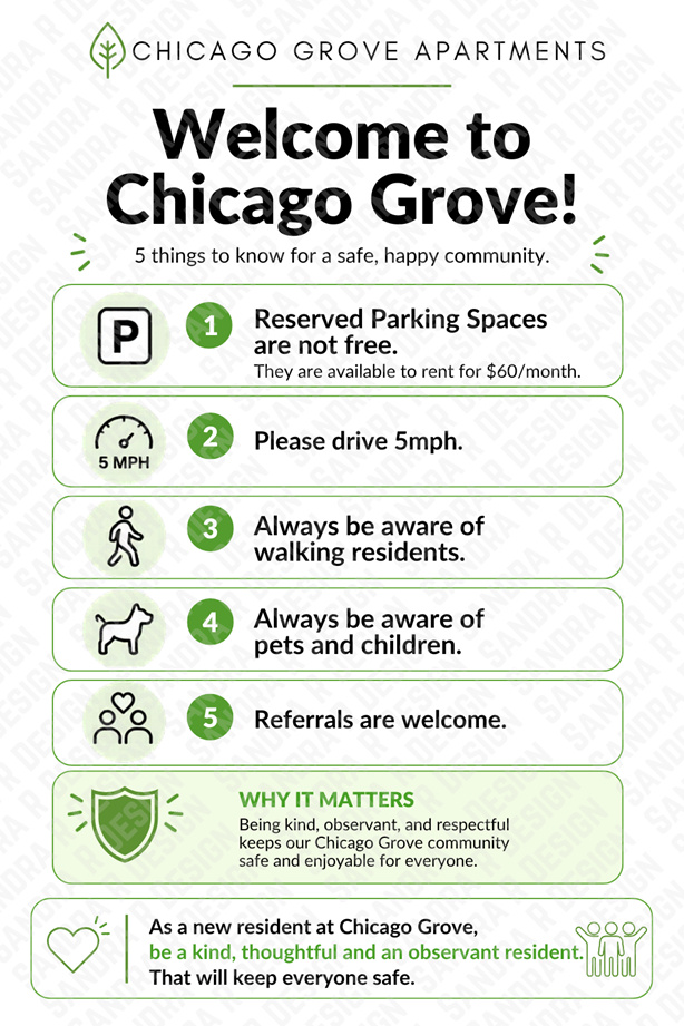 Infographic for Chicago Grove Apartments
